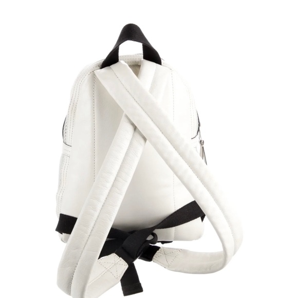 Rebecca Minkhoff Mesh White Leather Backpack - Picture 4 of 9